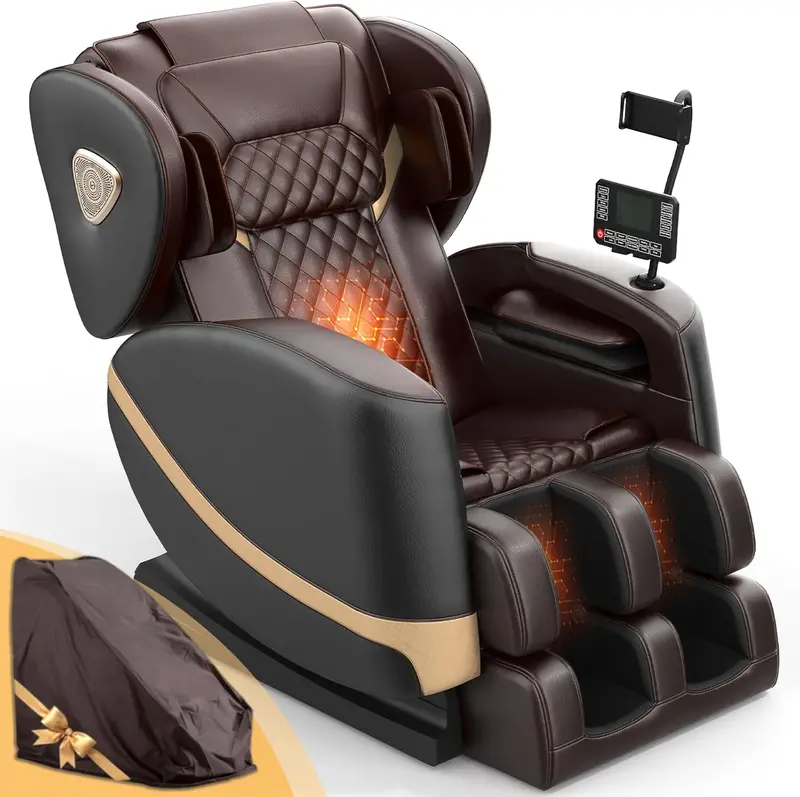 Full-Body Zero Gravity Massage Chair – 10-Point Roller System, Heat Therapy, Bluetooth & Touchscreen