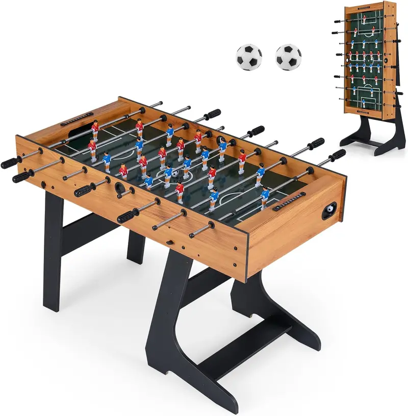 Full-Size 48-Inch Freestanding Soccer Table for Competitive Play – 22 Players, 2 Balls 2