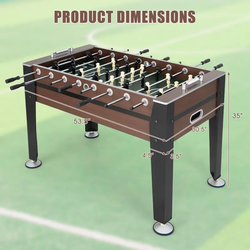 Full-Size Adult Foosball Table – 54-Inch Regulation-Style Game Table with Dual Balls