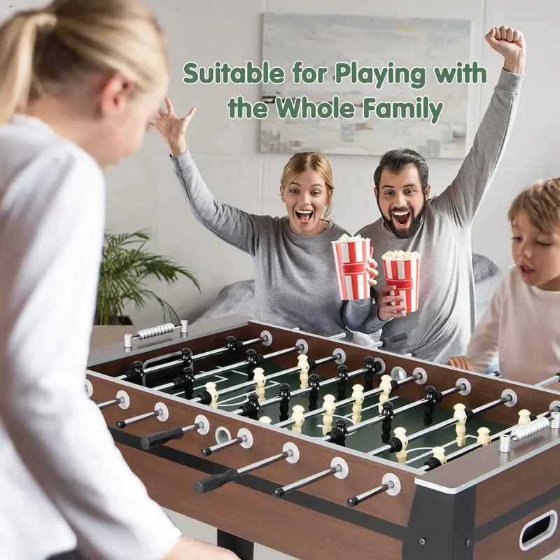 Full-Size Adult Foosball Table – 54-Inch Regulation-Style Game Table with Dual Balls