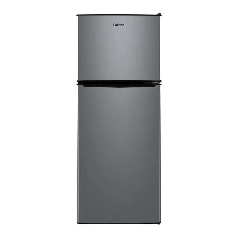 Galanz 4.6 Cu Ft Stainless Steel Two-Door Mini Fridge with Freezer