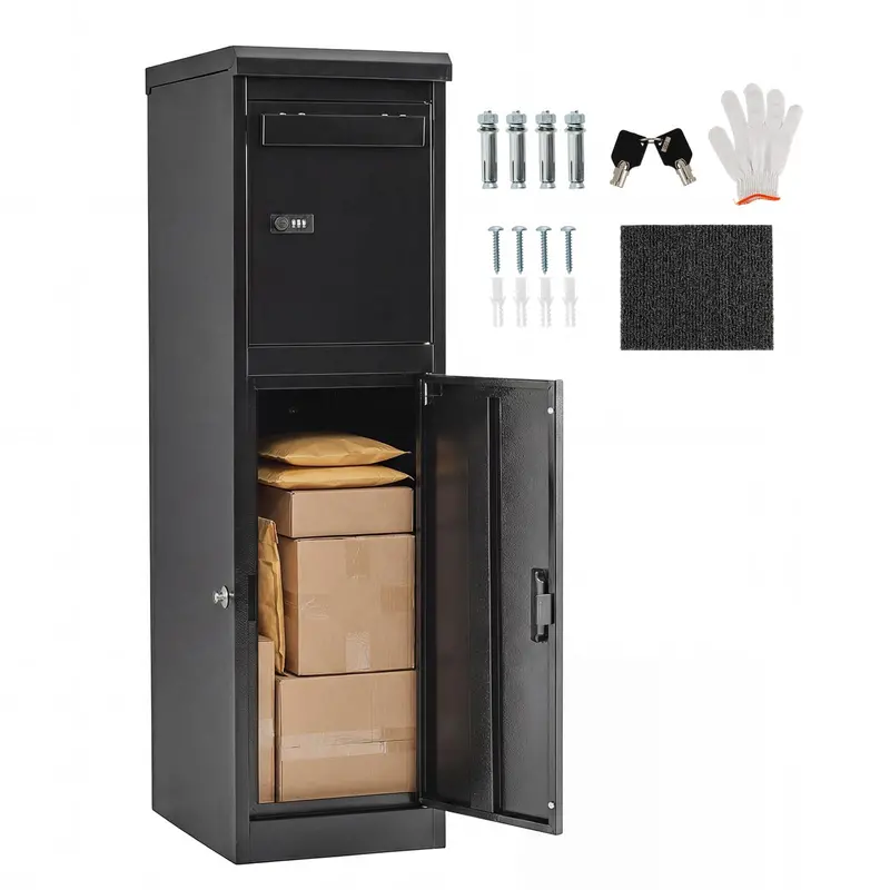 Galvanized Steel Locking Parcel Drop Box for Secure Mail Delivery