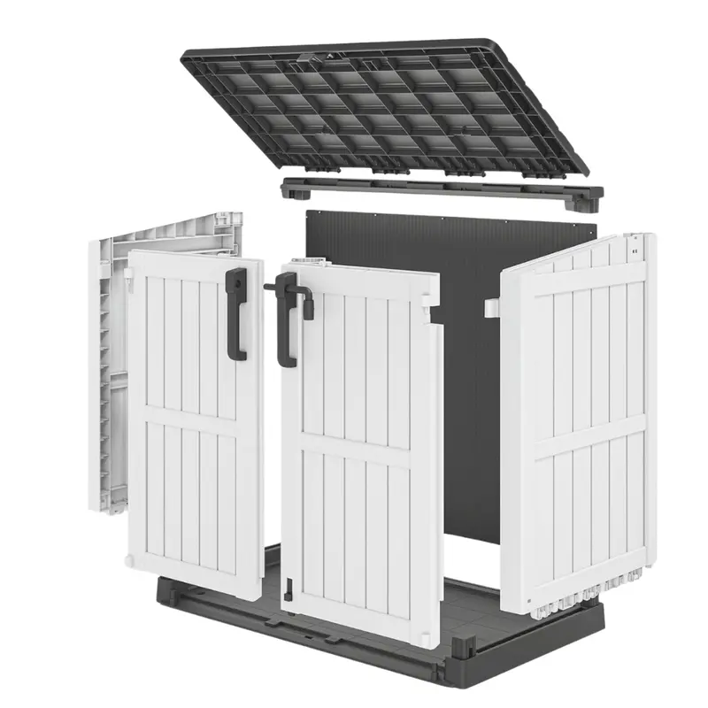 Garden-Friendly 36-Cu-Ft Resin Storage Box with Key-Lock Security