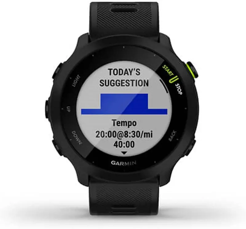Garmin Forerunner 55 GPS Running Watch – Heart Rate Tracking, PacePro Training, 2-Week Battery Life, Slim Black Design 2