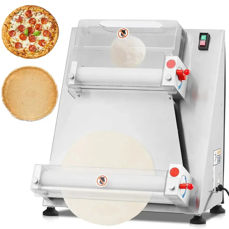 Garvee Automatic Pizza Dough Sheeter – 16" Max Width, 370W Stainless Steel Roller for Pasta, Noodles & Bread