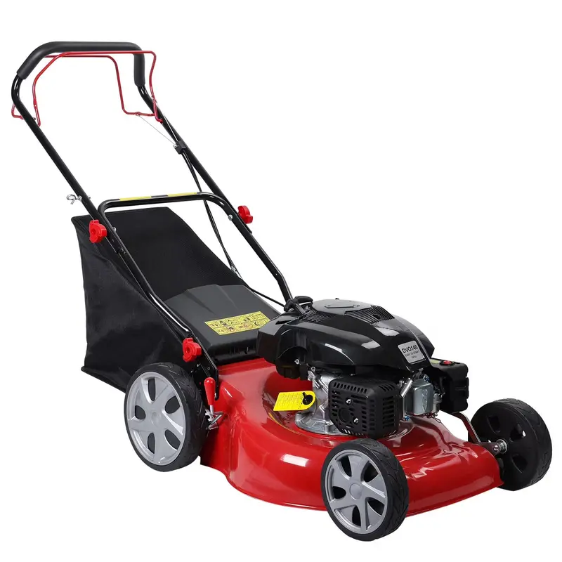 Gas-Powered Self-Propelled Lawn Mower – 141cc Engine, 50L Grass Catcher, Large Wheels