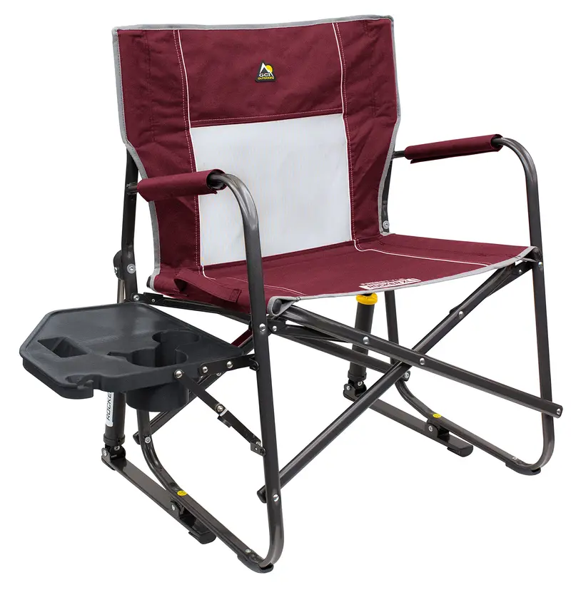 GCI Outdoor Freestyle Rocker XL Portable Folding Rocking Chair with Side Table (250-Lb Capacity)