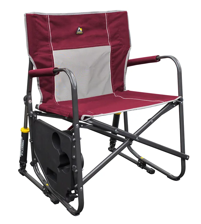 GCI Outdoor Freestyle Rocker XL Portable Folding Rocking Chair with Side Table (250-Lb Capacity)