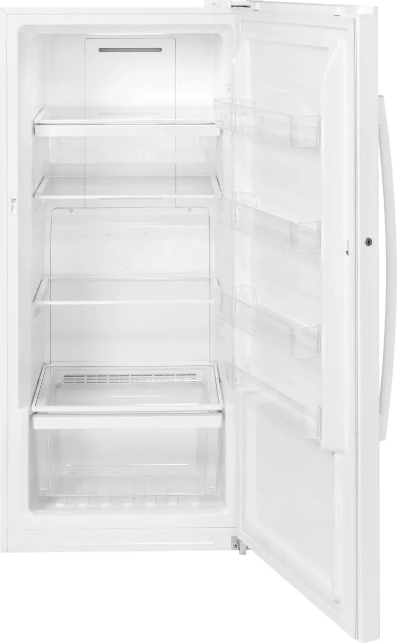 GE FUF14DLRWW – 14.1 Cu. Ft. White Frost-Free Upright Freezer with Spill-Proof Shelves