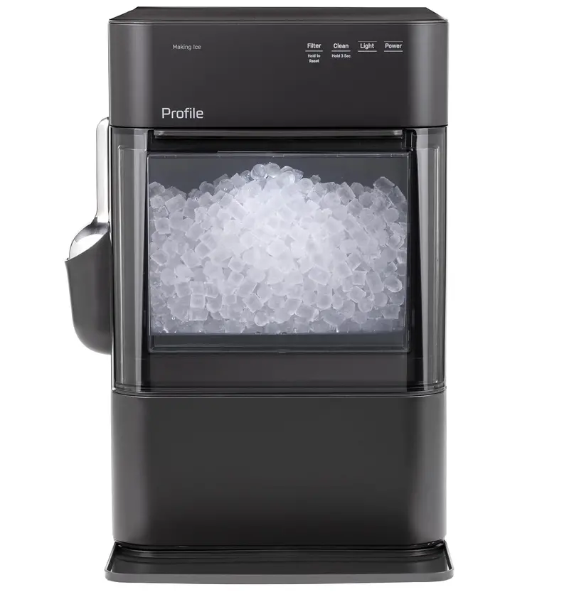 GE Profile Opal 2.0 Smart Nugget Ice Maker — 38 lbs/Day Wi-Fi Enabled Pellet Ice Machine with Scale-Inhibiting Filter & Stainless Steel Build