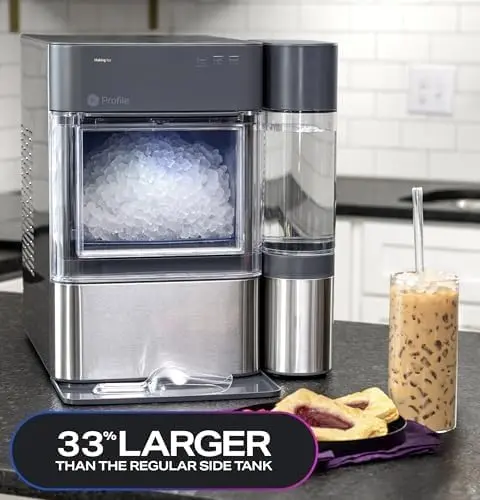 GE Profile Opal 2.0 XL Nugget Ice Maker – 1-Gallon Tank, 38 lbs Ice/Day, WiFi-Enabled, Stainless Steel