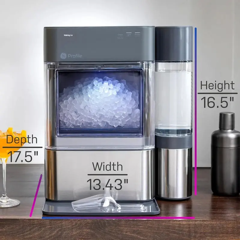 GE Profile Opal 2.0 XL Nugget Ice Maker – 1-Gallon Tank, 38 lbs Ice/Day, WiFi-Enabled, Stainless Steel