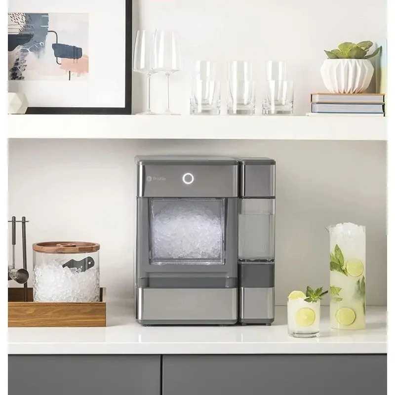 GE Profile Opal Countertop Nugget Ice Maker – Stainless Steel Bluetooth-Enabled Portable Unit with Rapid Ice Production