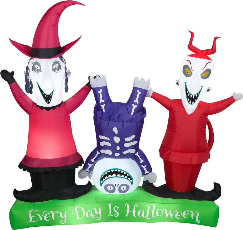 Gemmy Animated Inflatable – Lock, Shock & Barrel Character Set (Multicolor)