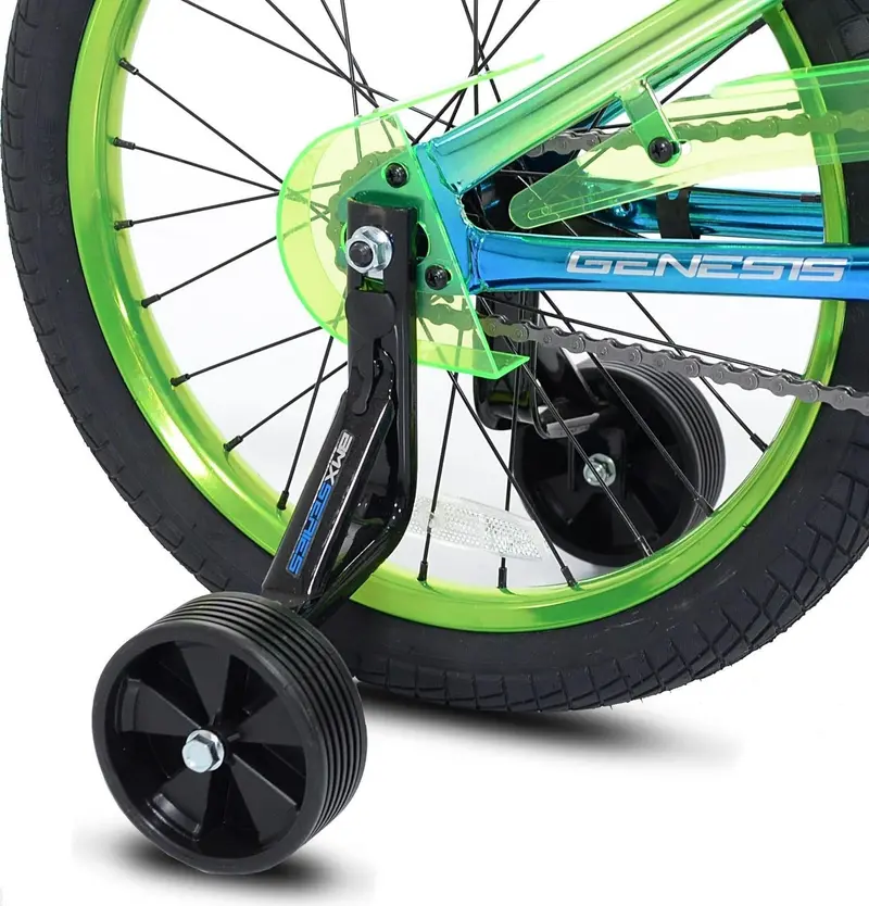 Genesis Glitch 18-Inch Youth BMX Bike – Dual-Tone Blue and Green Finish