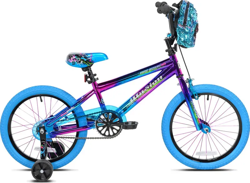 Genesis Illusion 18-Inch Girls' Bike – Blue/Purple Youth Model with Smooth Gear Shifting & Responsive Brakes 2