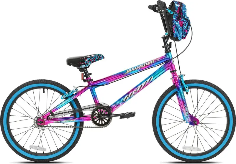 Genesis Illusion 20-Inch Girls’ Hybrid Bike – Blue and Purple Design