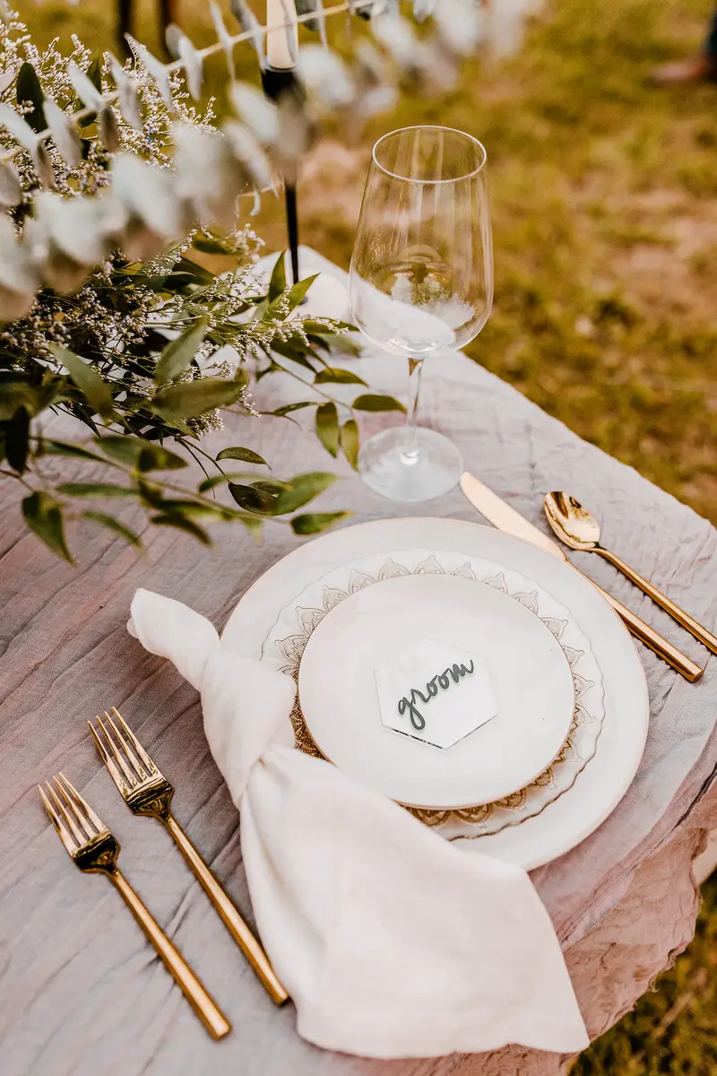 Geometric Hexagonal Acrylic Place Cards for Modern Seating