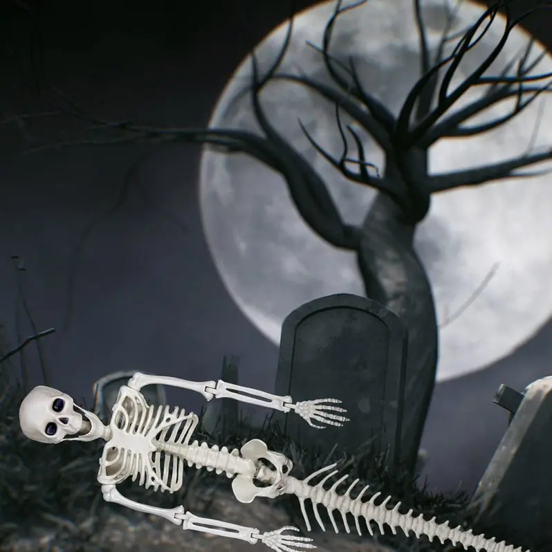 Ghost, Skull & Mermaid-Themed Plastic Bone Decor – Fantasy Halloween Accents