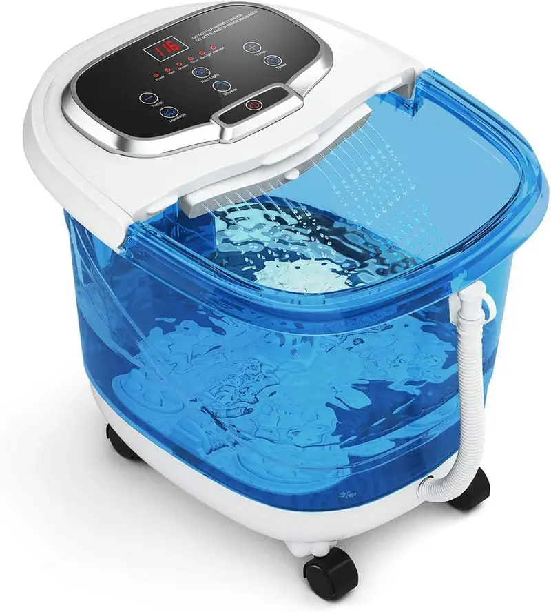 Giantex Heated Foot Spa Massager with Adjustable Water Jet Shower