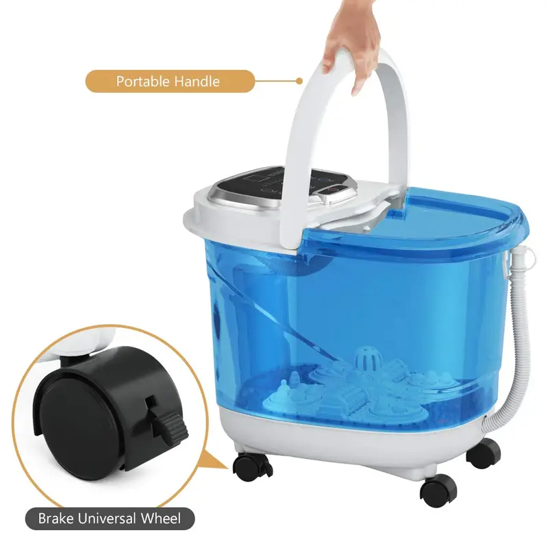 Giantex Heated Foot Spa Massager with Adjustable Water Jet Shower
