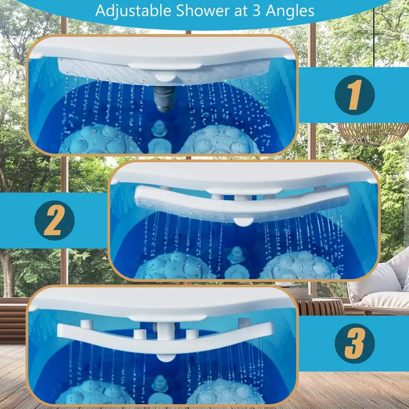 Giantex Heated Foot Spa Massager with Adjustable Water Jet Shower