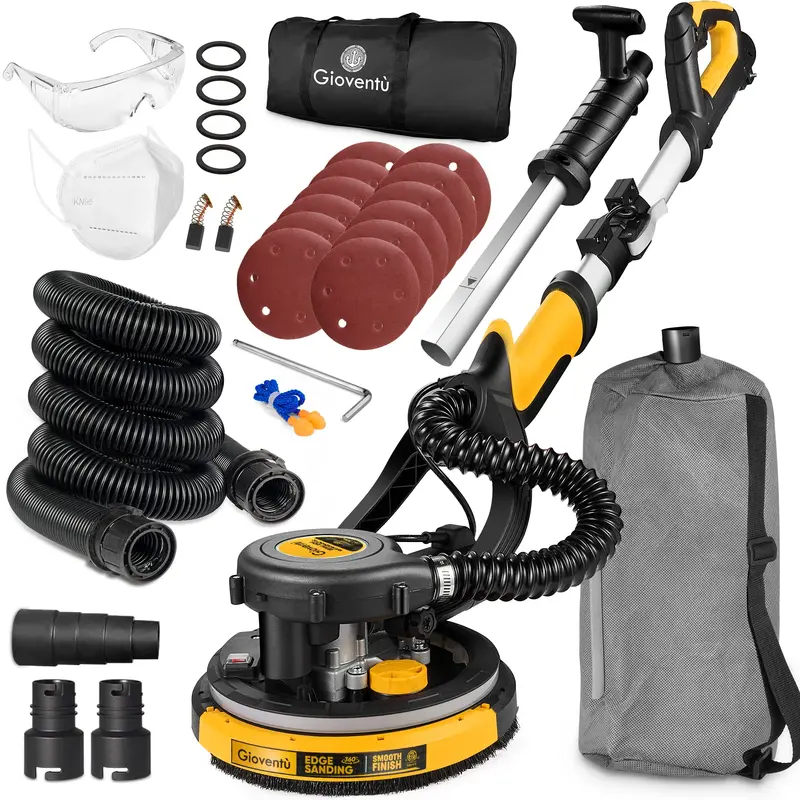 Giovent Electric Popcorn Ceiling Sander – Drywall Sanding Tool with Integrated Vacuum