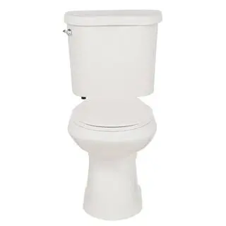 Glacier Bay High-Efficiency Toilet – 2-Piece Elongated Design, 1.28 GPF Single Flush, White Finish