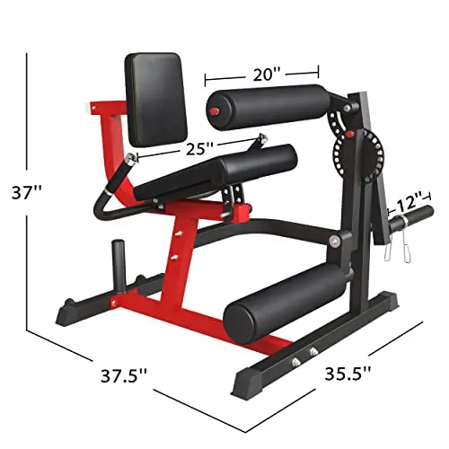 GMWD Adjustable Leg Extension and Curl Machine for Lower Body Strength Training