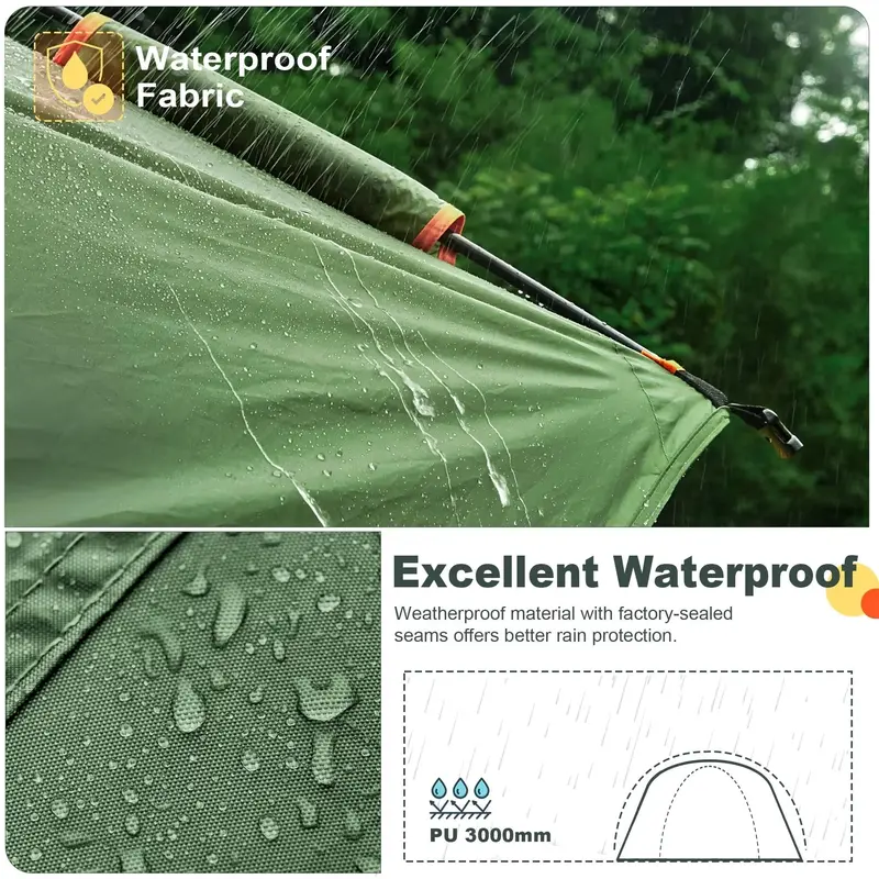 GoHimal SUV-Attached Waterproof Camping Tent – 8' x 8' x 7.2' Freestanding Shelter