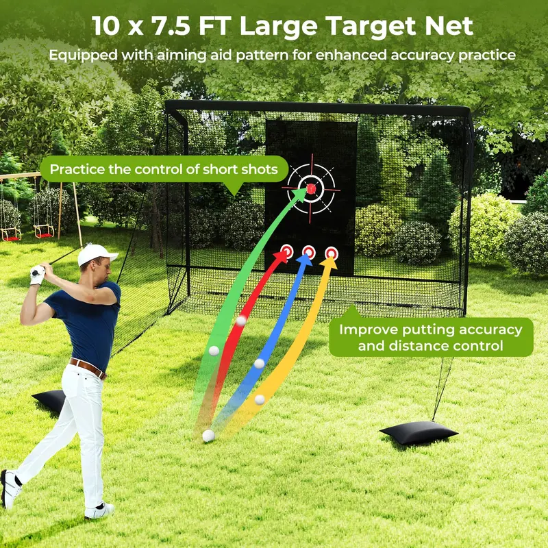 Golf Practice Hitting Net with Dual Side Barriers – Indoor/Outdoor Training Cage 2