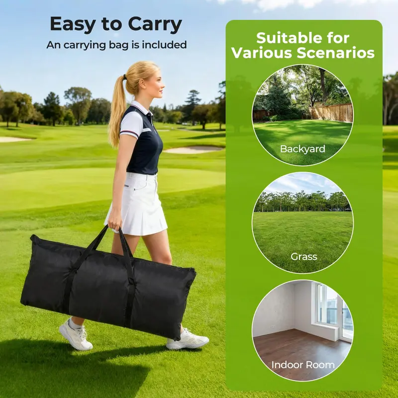 Golf Practice Hitting Net with Dual Side Barriers – Indoor/Outdoor Training Cage