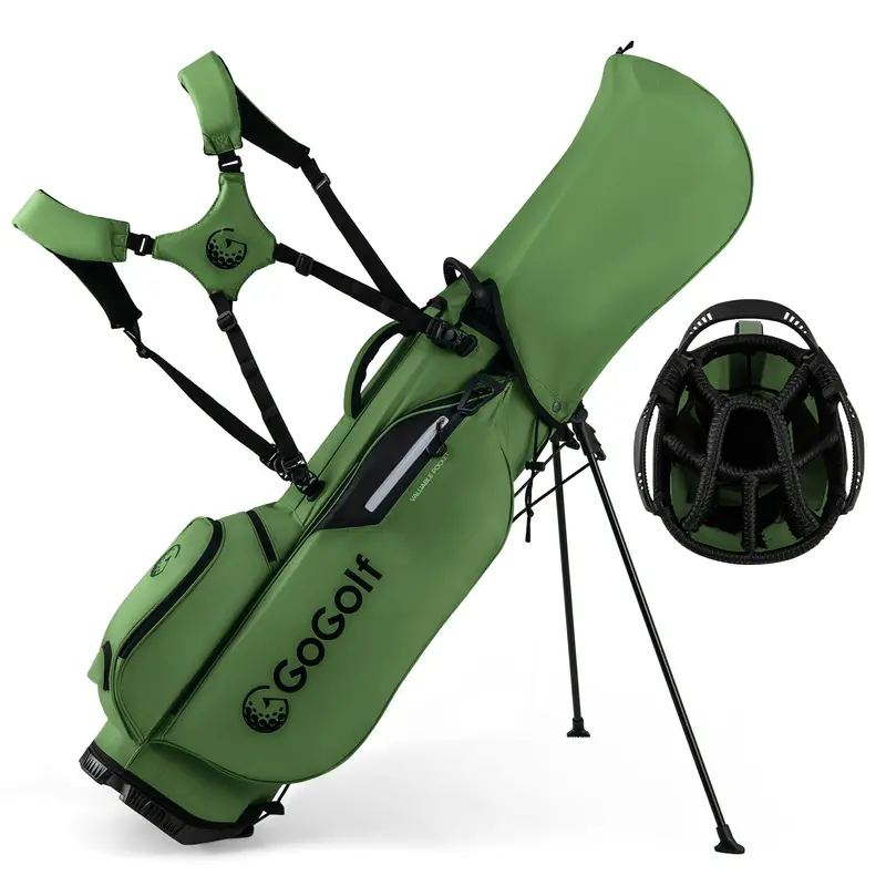 Golf Stand Bag with 8-Way Top Divider – Weather-Resistant Design with 5 Functional Pockets