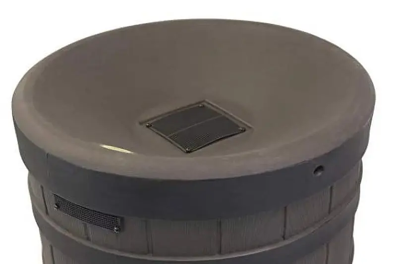 Good Ideas Rain Wizard American Oak Rain Barrel with Darkened Ribs