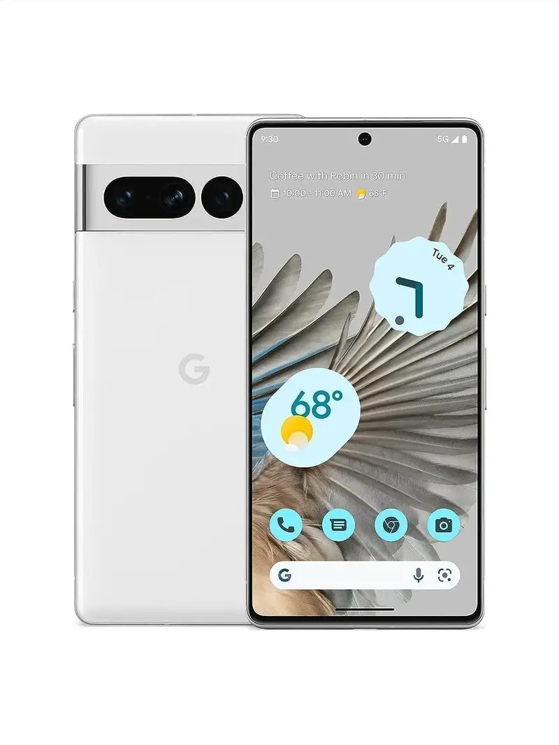 Google Pixel 7 Pro Unlocked 5G Smartphone – 128GB Snow, Telephoto & Ultra-Wide Cameras, All-Day Battery
