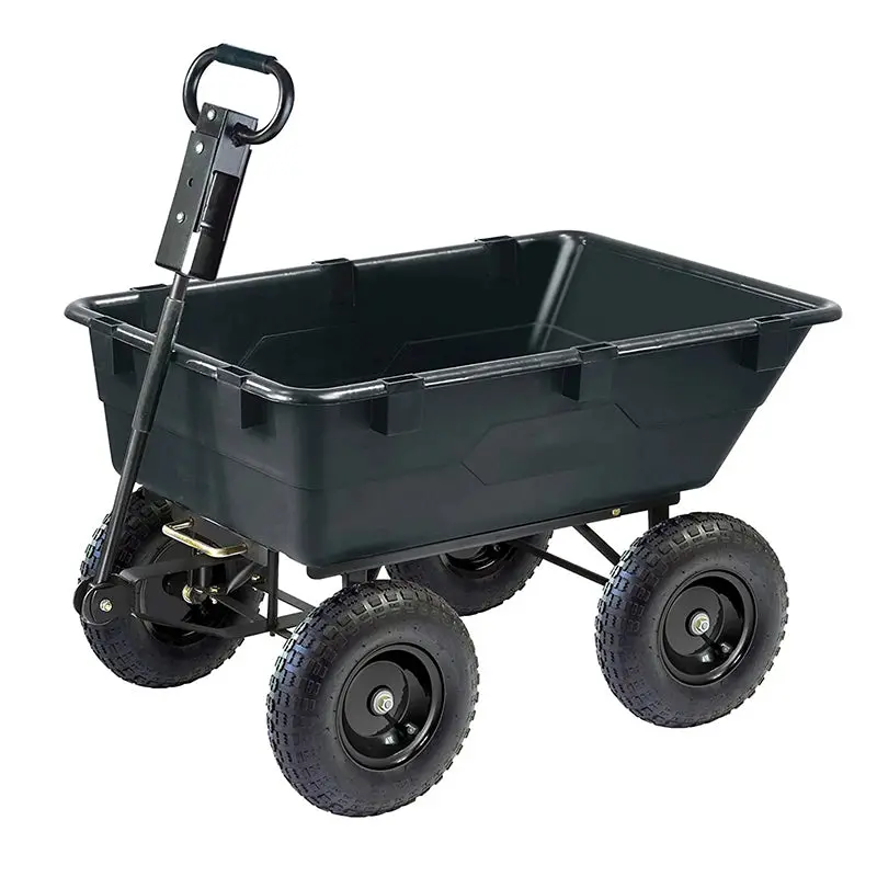 GOR866D Heavy-Duty Poly Garden Dump Cart – 1200-Lb Capacity, 40" x 25" Bed