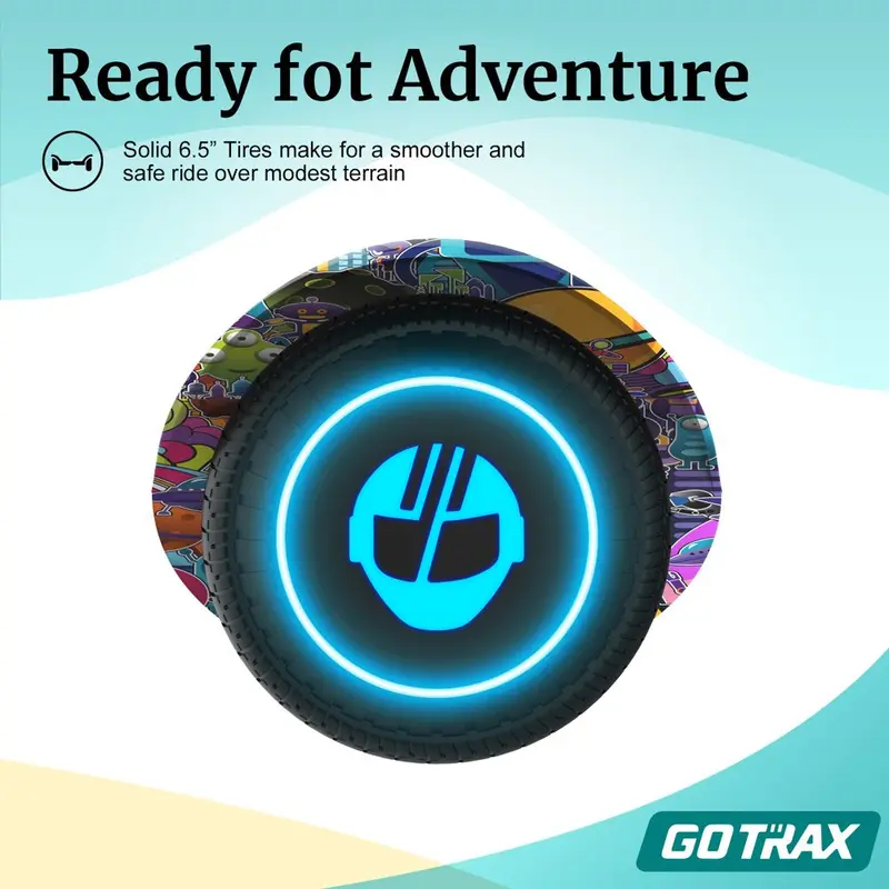 Gotrax EDGE Self-Balancing Hoverboard – 6.5" LED Wheels, Dual 200W Motors, UL2272 Certified, Up to 6.2 mph