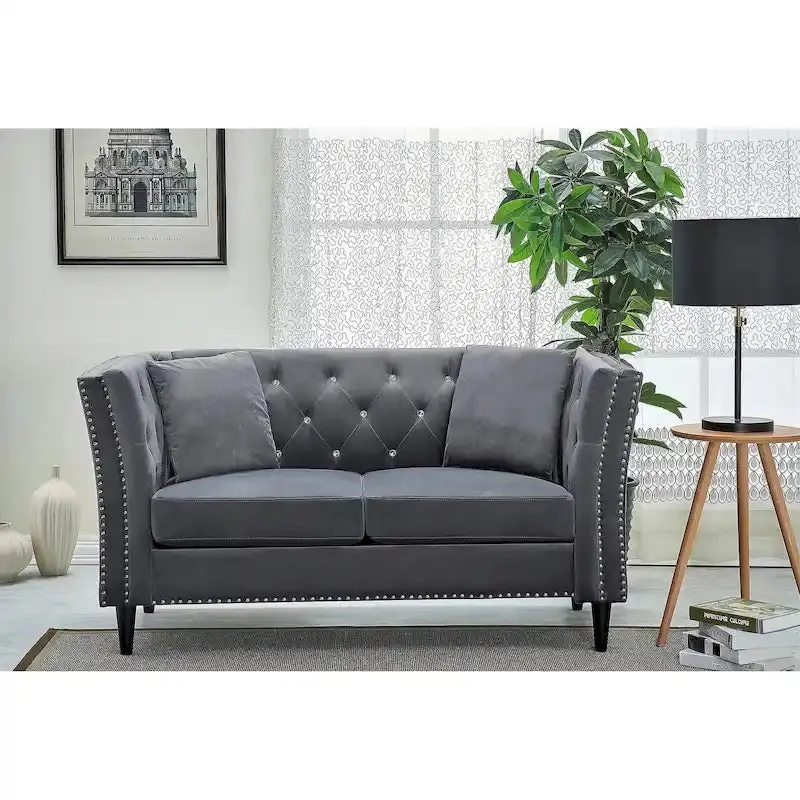 Gracewood Hollow Sukikim Velvet Loveseat – Stylish Two-Seater with Soft-Touch Upholstery