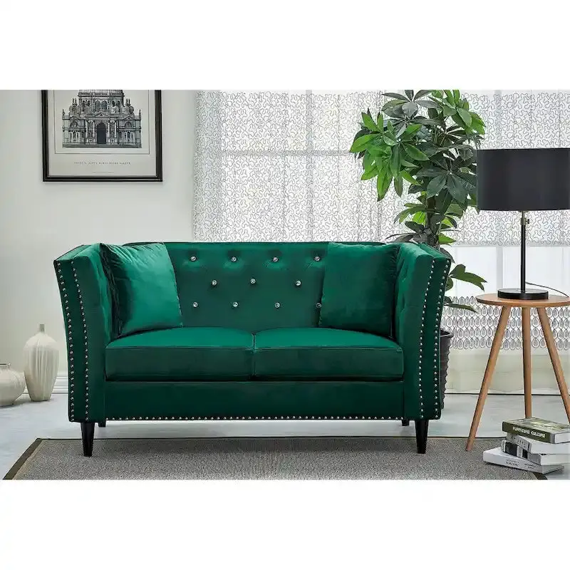 Gracewood Hollow Sukikim Velvet Loveseat – Stylish Two-Seater with Soft-Touch Upholstery