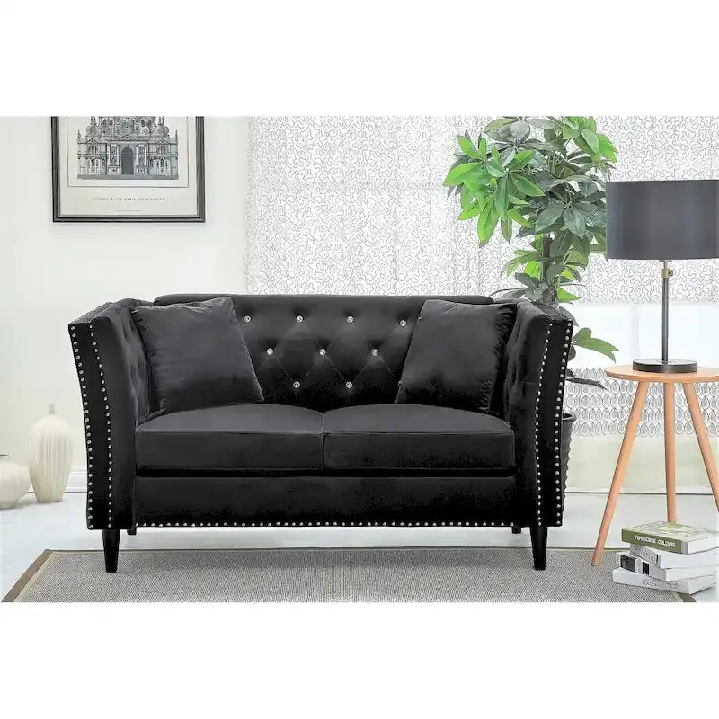 Gracewood Hollow Sukikim Velvet Loveseat – Stylish Two-Seater with Soft-Touch Upholstery