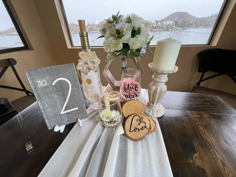 Gray Wood Plank Table Number Signs with Natural Texture