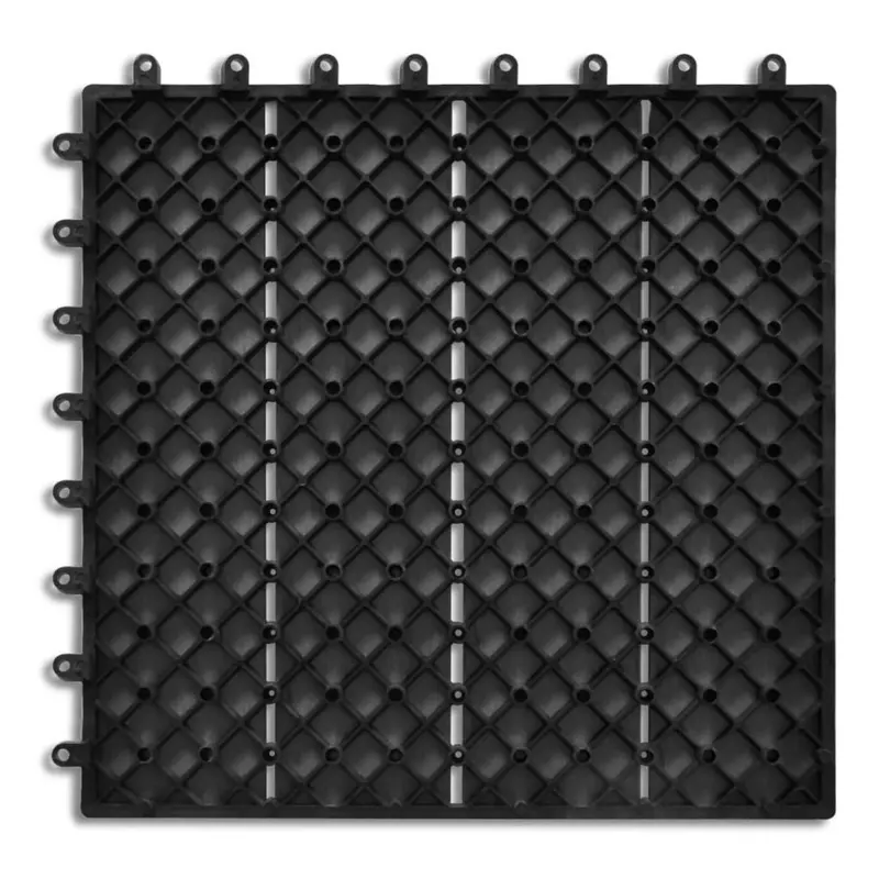 Gray WPC Decking Tiles – 30x30 cm Interlocking Planks (11 pcs per sqm)