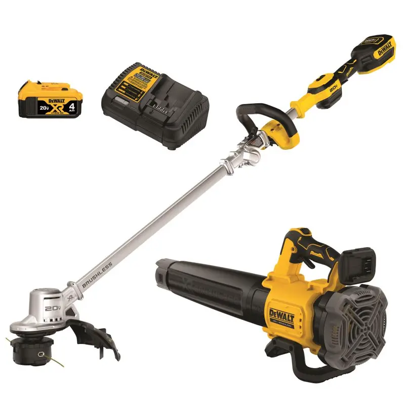 Greenworks 20V Cordless 14-Inch String Trimmer & Handheld Blower Combo Kit