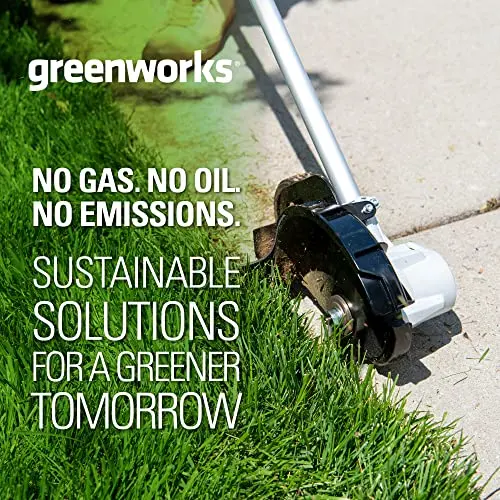 Greenworks 40V Brushless 8" Edger — Includes 4.0Ah Battery & Charger, Lightweight, Low-Noise Design