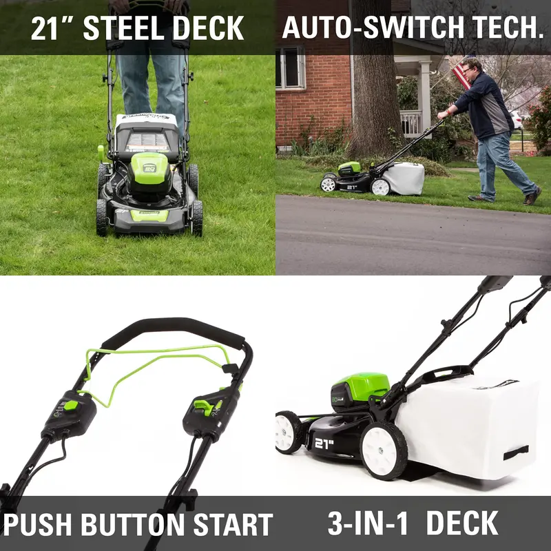 Greenworks 80V Self-Propelled Brushless Lawn Mower – 21" Cordless