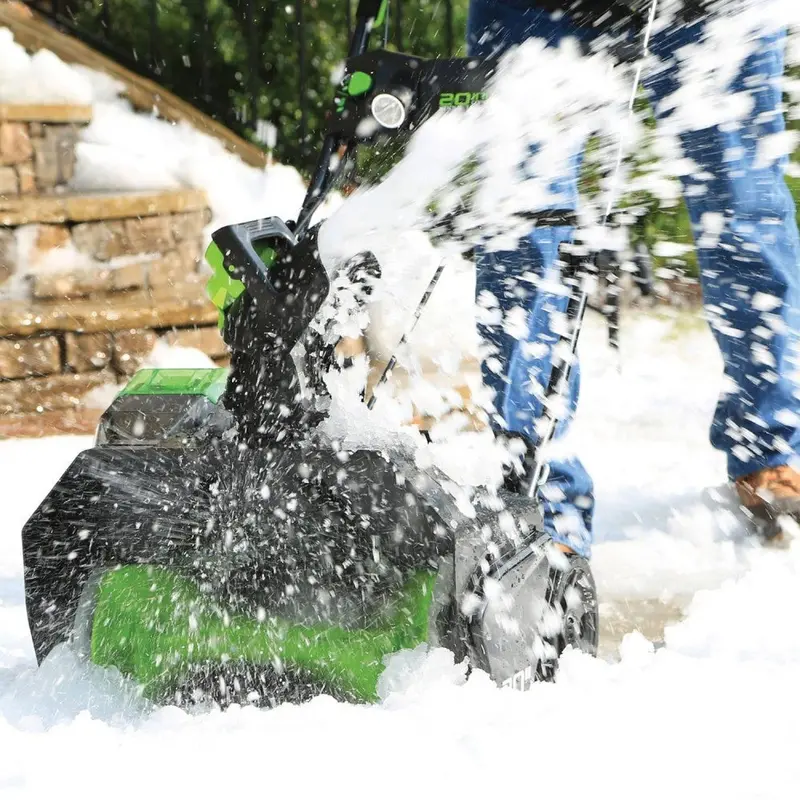 Greenworks PRO 80V 20-Inch Cordless Snow Thrower – Includes 2.0Ah Battery