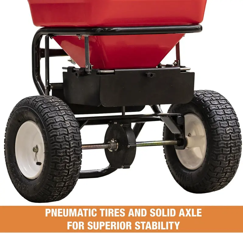 Grounds Keeper 3039632R Walk-Behind Push Spreader – 100-Lb Capacity for Seed, Salt, De-Icer, Fertilizer & More