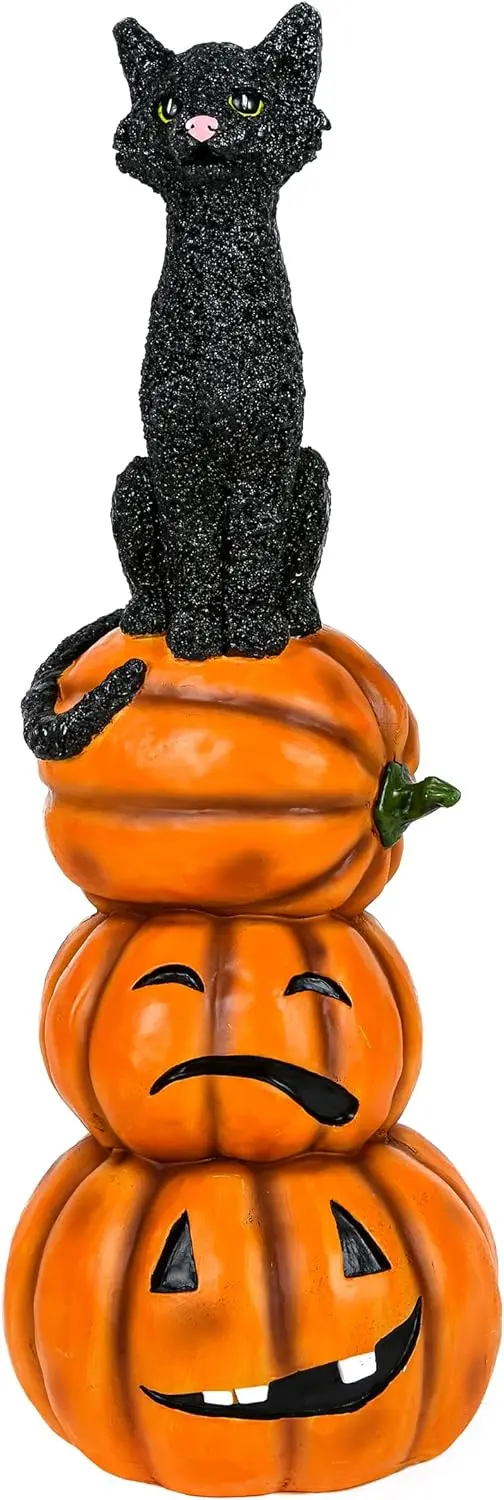Halloween Black Cat & Pumpkin Collection – Themed Decorative Figurines and Accents