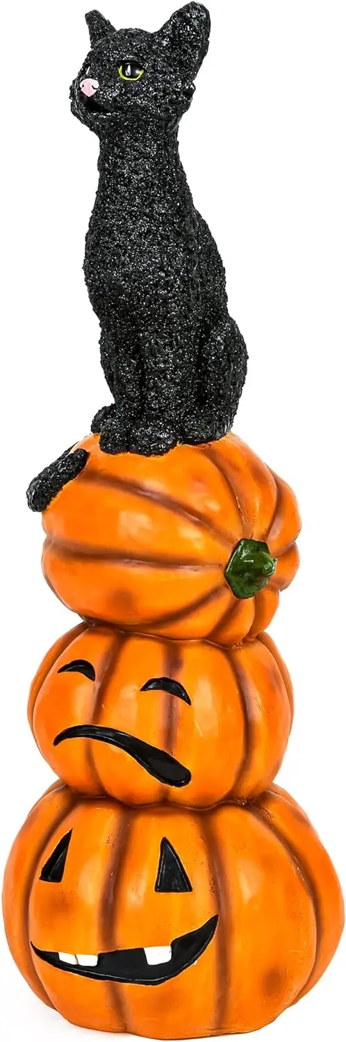Halloween Black Cat & Pumpkin Collection – Themed Decorative Figurines and Accents