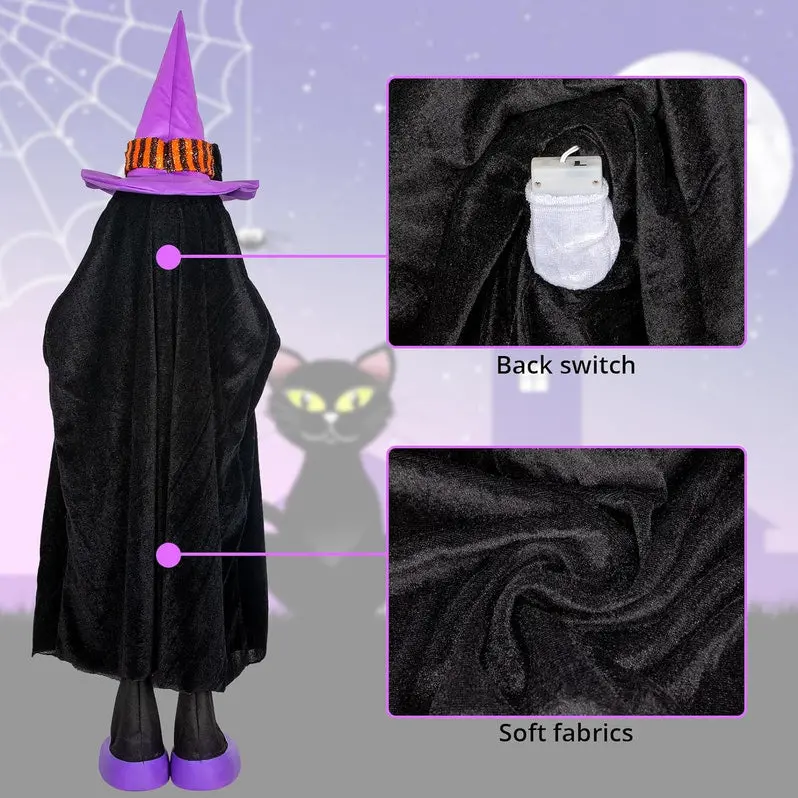 Halloween Porch Decor Set – 4-Pack Glow-in-the-Dark Jack-O-Lanterns